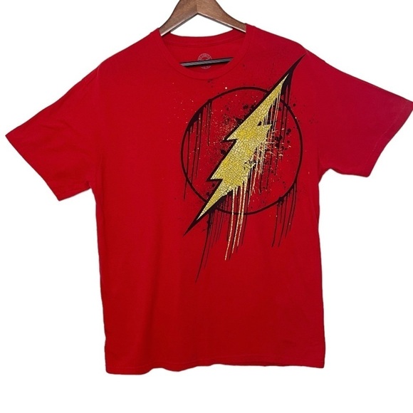 DC Comics The Flash superhero logo red men tshirt size L - Picture 6 of 7